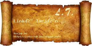 Linkó Tarján névjegykártya
